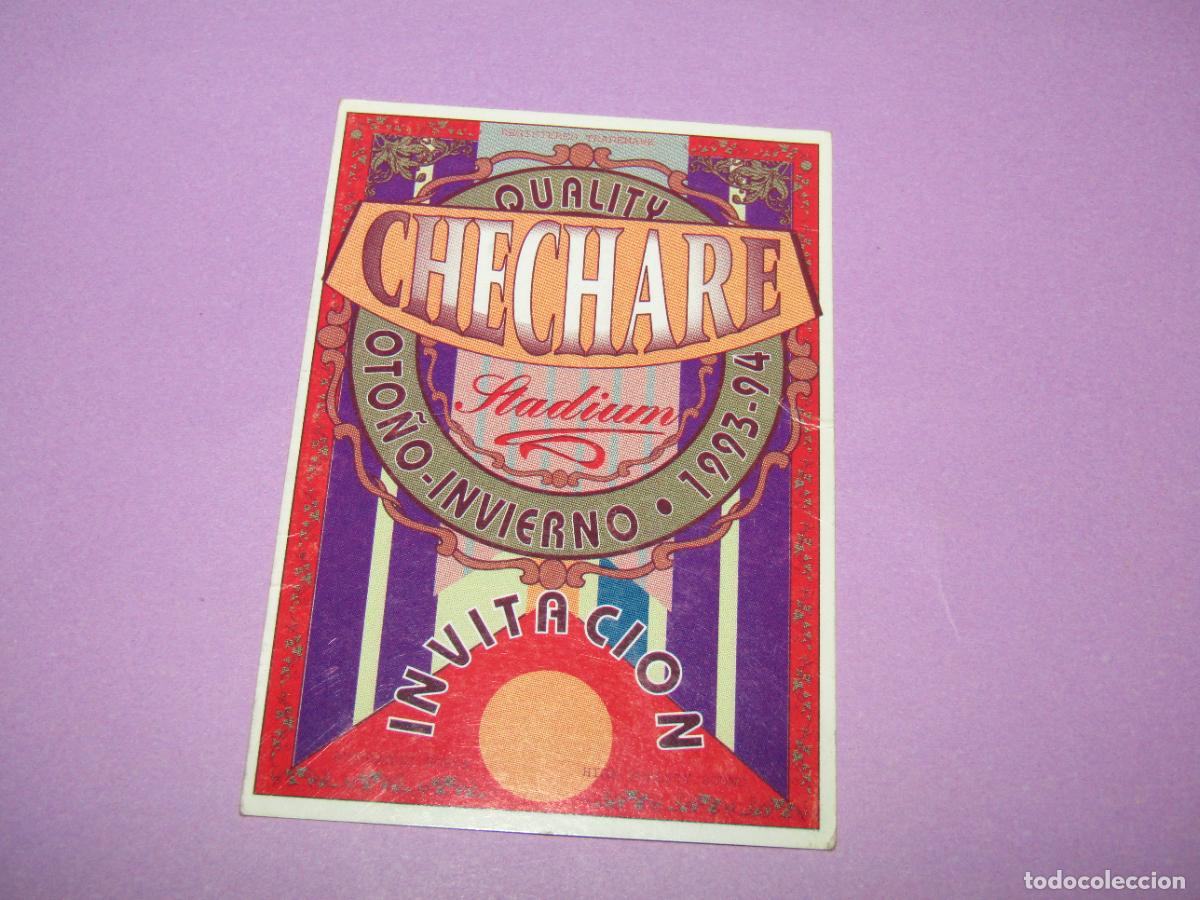 Etiquetas antiguas: Antigua Invitaci&oacute;n FLYER de la Discoteca Pub CHECHARE STADIUM de ELCHE - A&ntilde;o 1993