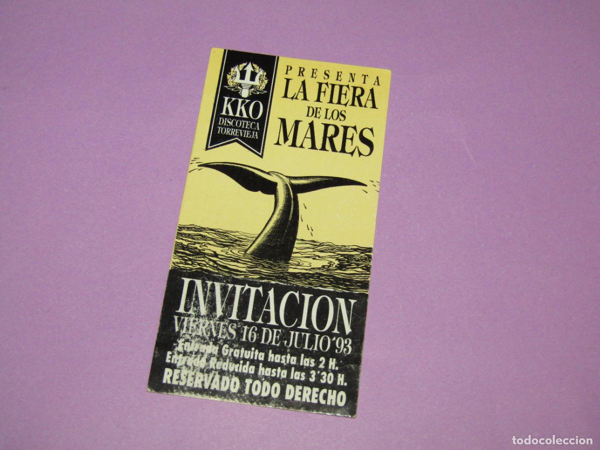 Etiquetas antiguas: Antigua Invitaci&oacute;n FLYER Entrada de la Discoteca KKO Torrevieja - A&ntilde;o 1993