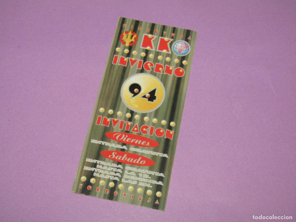 Etiquetas antiguas: Antigua Invitaci&oacute;n FLYER Entrada de la Discoteca KKO Torrevieja - A&ntilde;o 1994