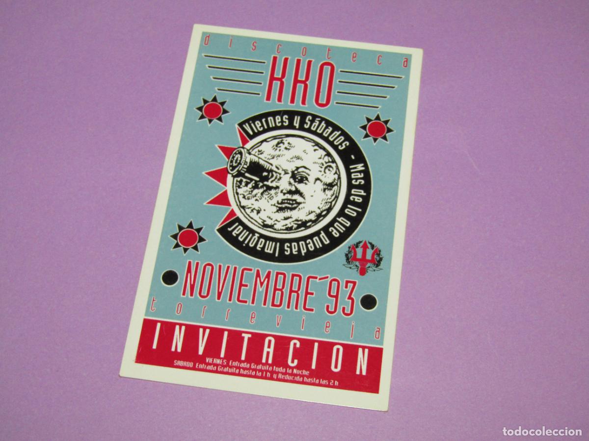 Etiquetas antiguas: Antigua Invitaci&oacute;n FLYER Entrada de la Discoteca KKO Torrevieja - A&ntilde;o 1993