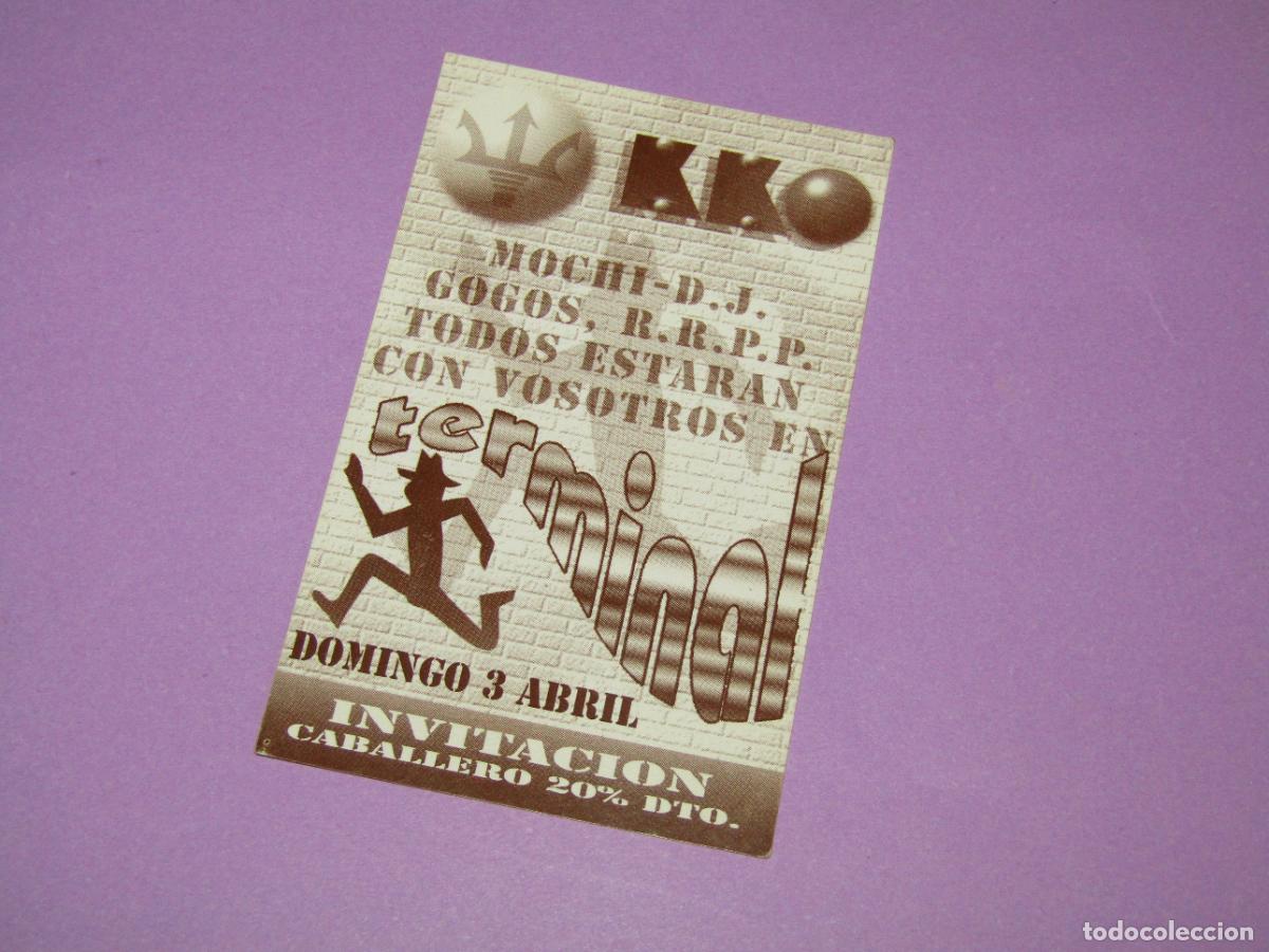 Etiquetas antiguas: Antigua Invitaci&oacute;n FLYER Entrada de la Discoteca KKO Torrevieja - A&ntilde;o 1990s.