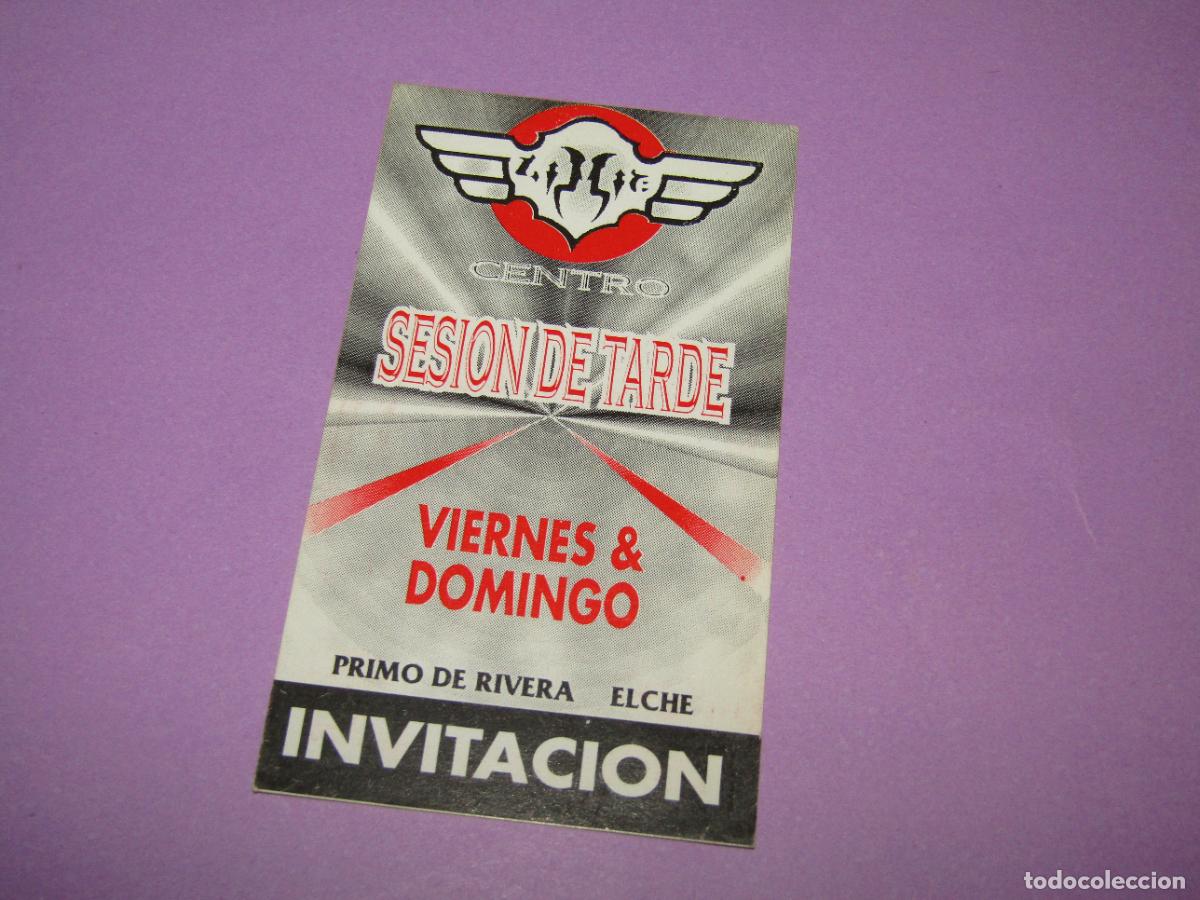 Etiquetas antiguas: Antigua Invitaci&oacute;n FLYER Entrada de la Discoteca LIMITE de ELCHE - A&ntilde;o 1990s.