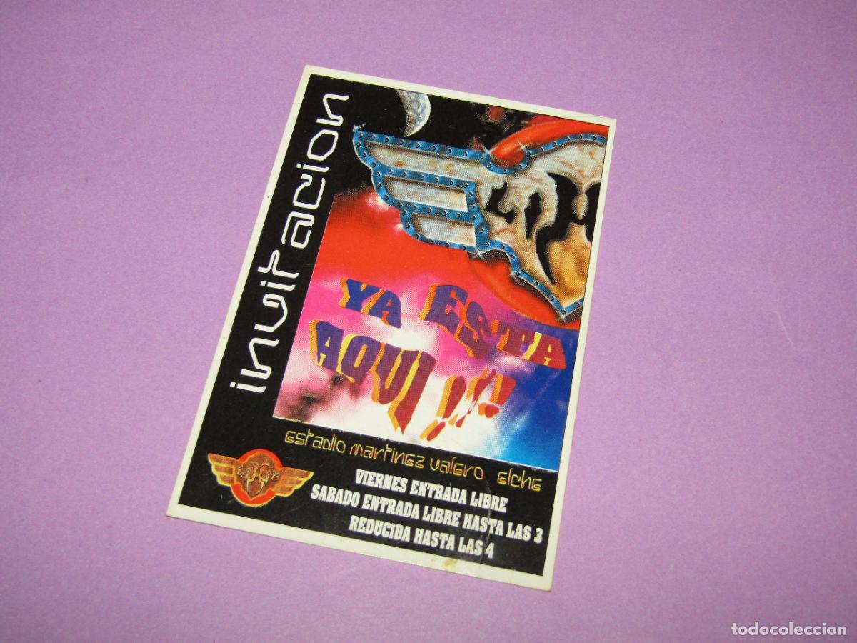 Etiquetas antiguas: Antigua Invitaci&oacute;n FLYER Entrada de la Discoteca LIMITE de SANTOMERA - A&ntilde;o 1990s.