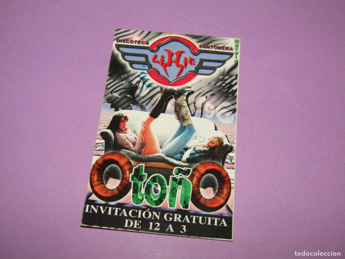 Etiquetas antiguas: Antigua Invitaci&oacute;n FLYER Entrada de la Discoteca LIMITE de SANTOMERA - A&ntilde;o 1990s.
