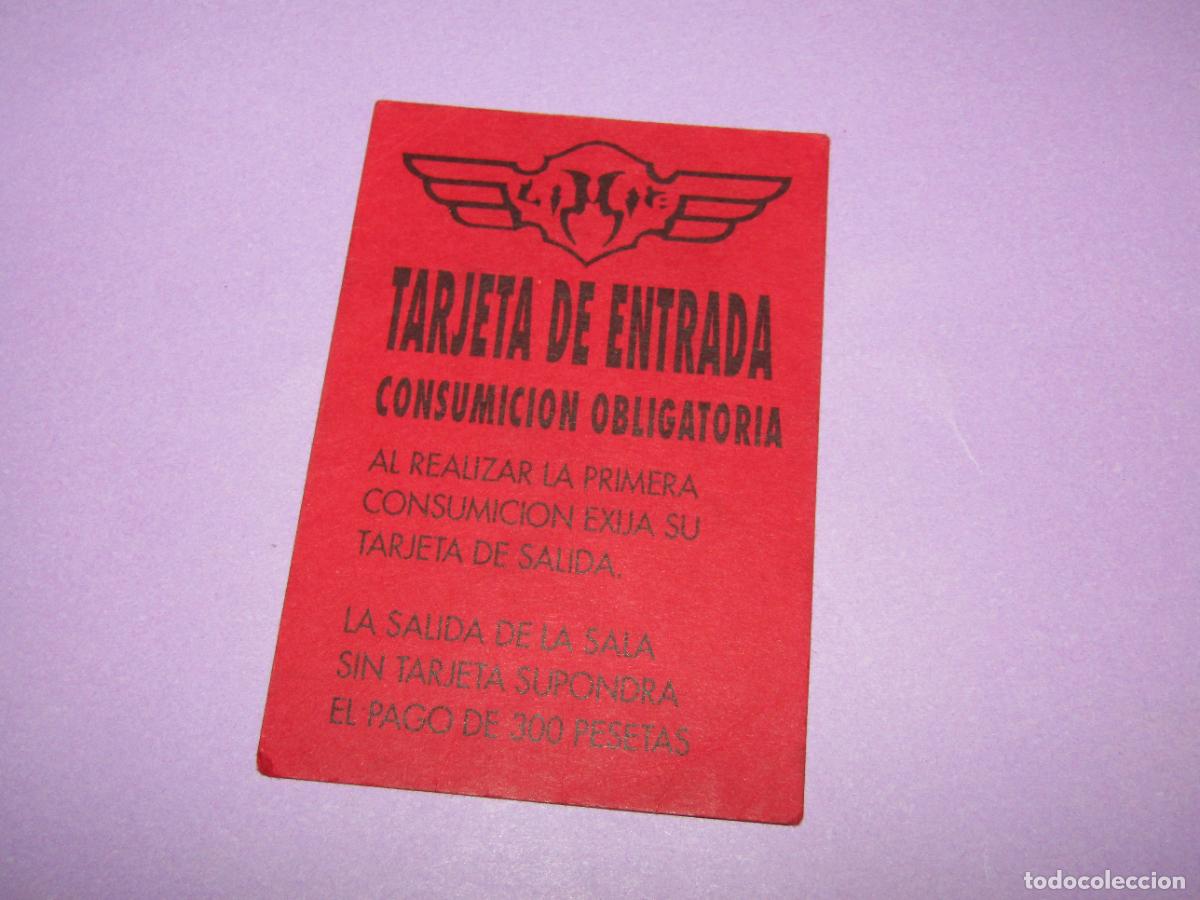 Etiquetas antiguas: Antigua Invitaci&oacute;n FLYER Entrada de la Discoteca LIMITE de SANTOMERA - A&ntilde;o 1990s.