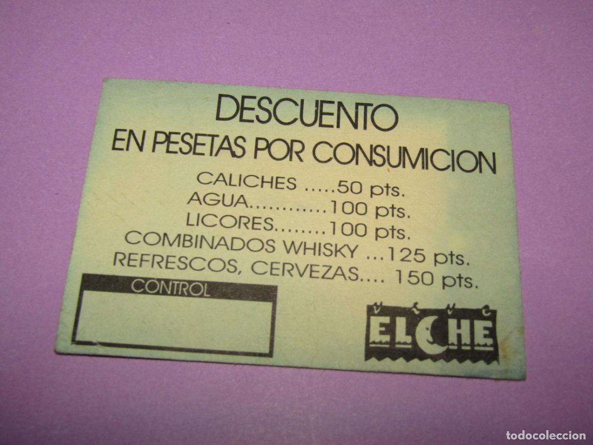 Etiquetas antiguas: Antigua Invitaci&oacute;n FLYER Entrada de la Discoteca CENTRO CIUDAD de ELCHE - A&ntilde;o 1990s.