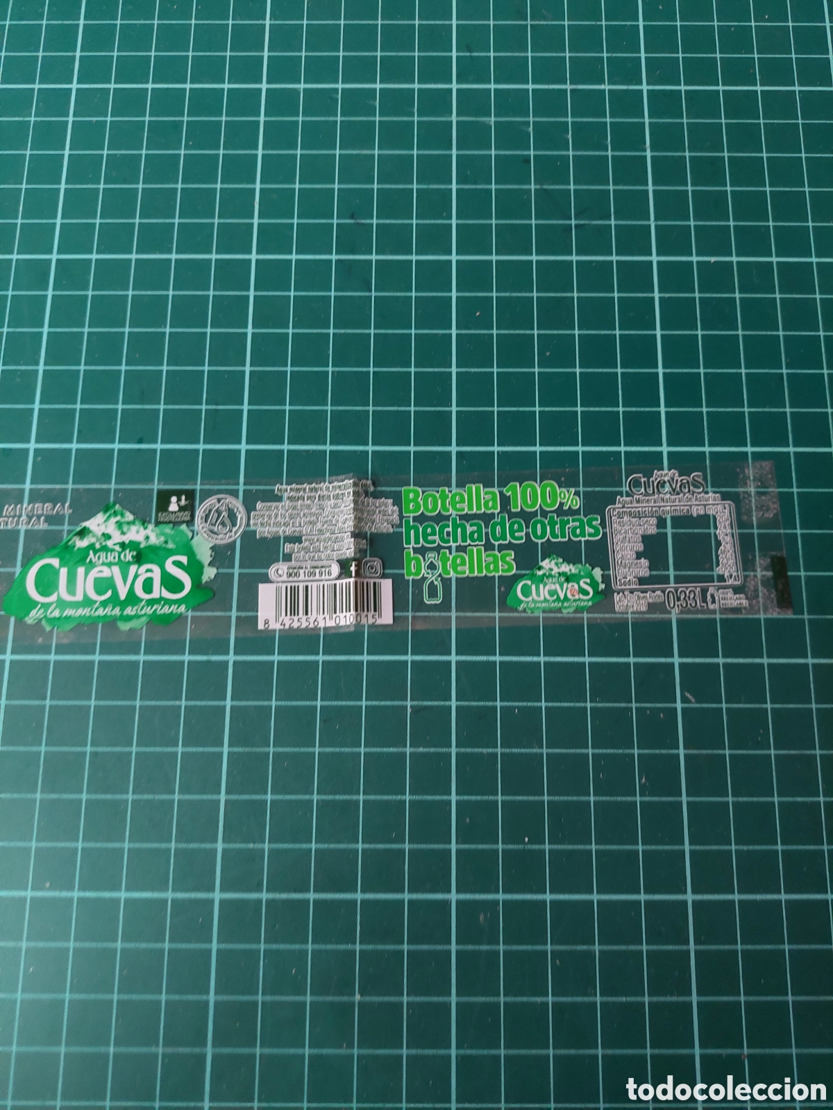 Etiquetas antiguas: ETIQUETA CUEVAS AGUA MINERAL NATURAL O.33 L