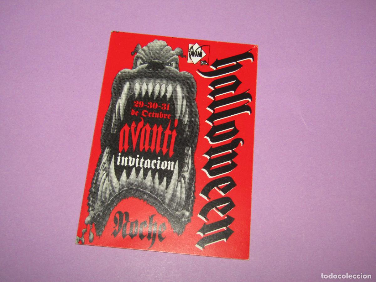 Etiquetas antiguas: Antigua Invitaci&oacute;n FLYER Entrada de la Discoteca AVANTI de ELCHE - A&ntilde;o 1990s.