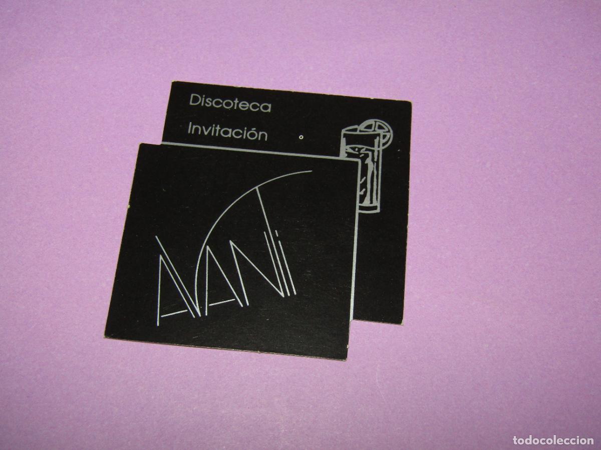 Etiquetas antiguas: Antigua Invitaci&oacute;n FLYER Entrada de la Discoteca AVANTI de ELCHE - A&ntilde;o 1990s.