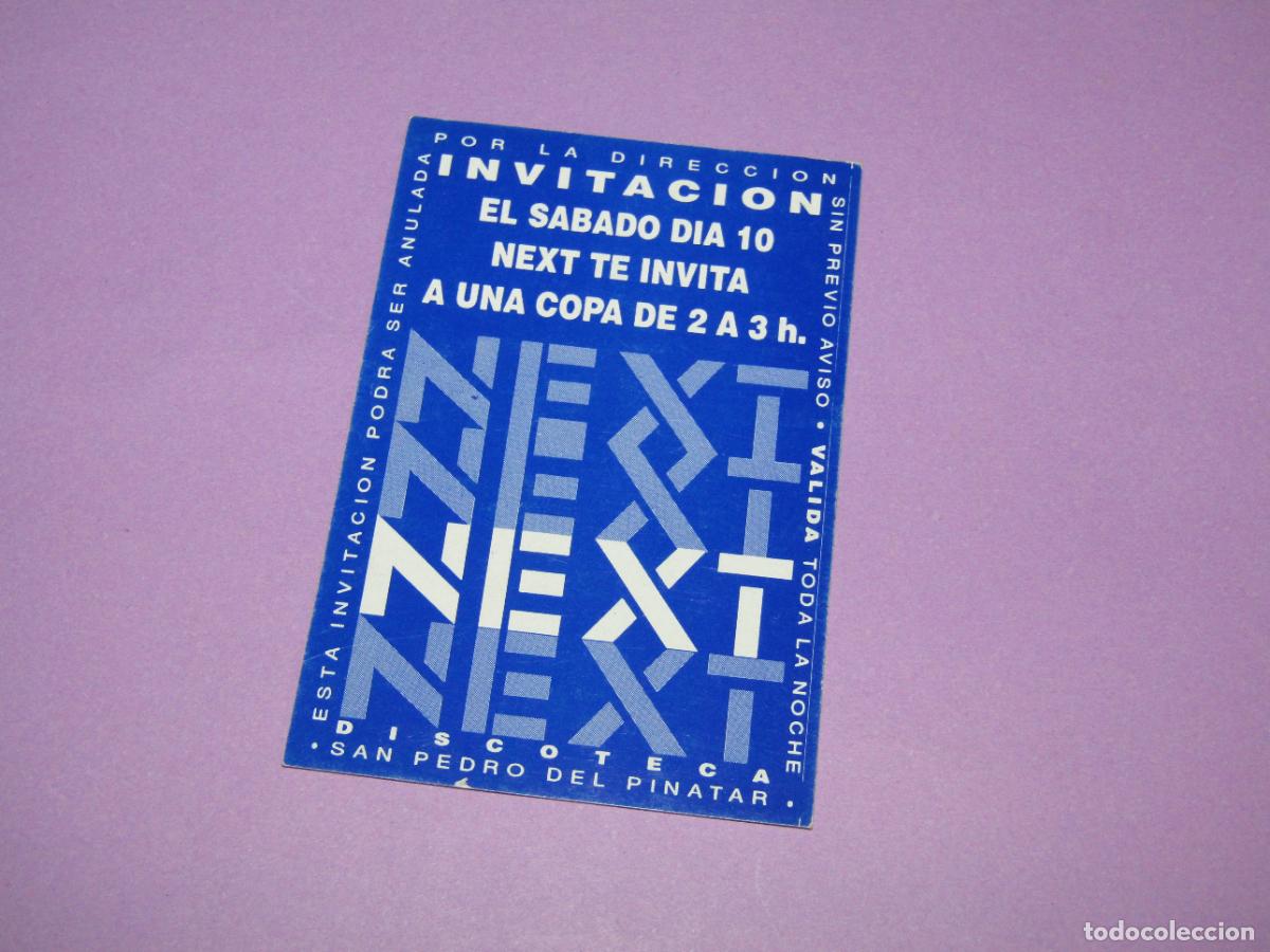 Etiquetas antiguas: Antigua Invitaci&oacute;n FLYER Entrada de la Discoteca SAN PEDRO DEL PINATAR - A&ntilde;o 1990s.