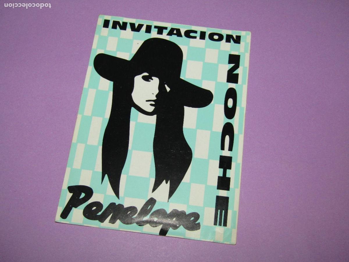 Etiquetas antiguas: Antigua Invitaci&oacute;n FLYER Entrada de la Discoteca PENELOPE STADIUM de ELCHE- A&ntilde;o 1990s.