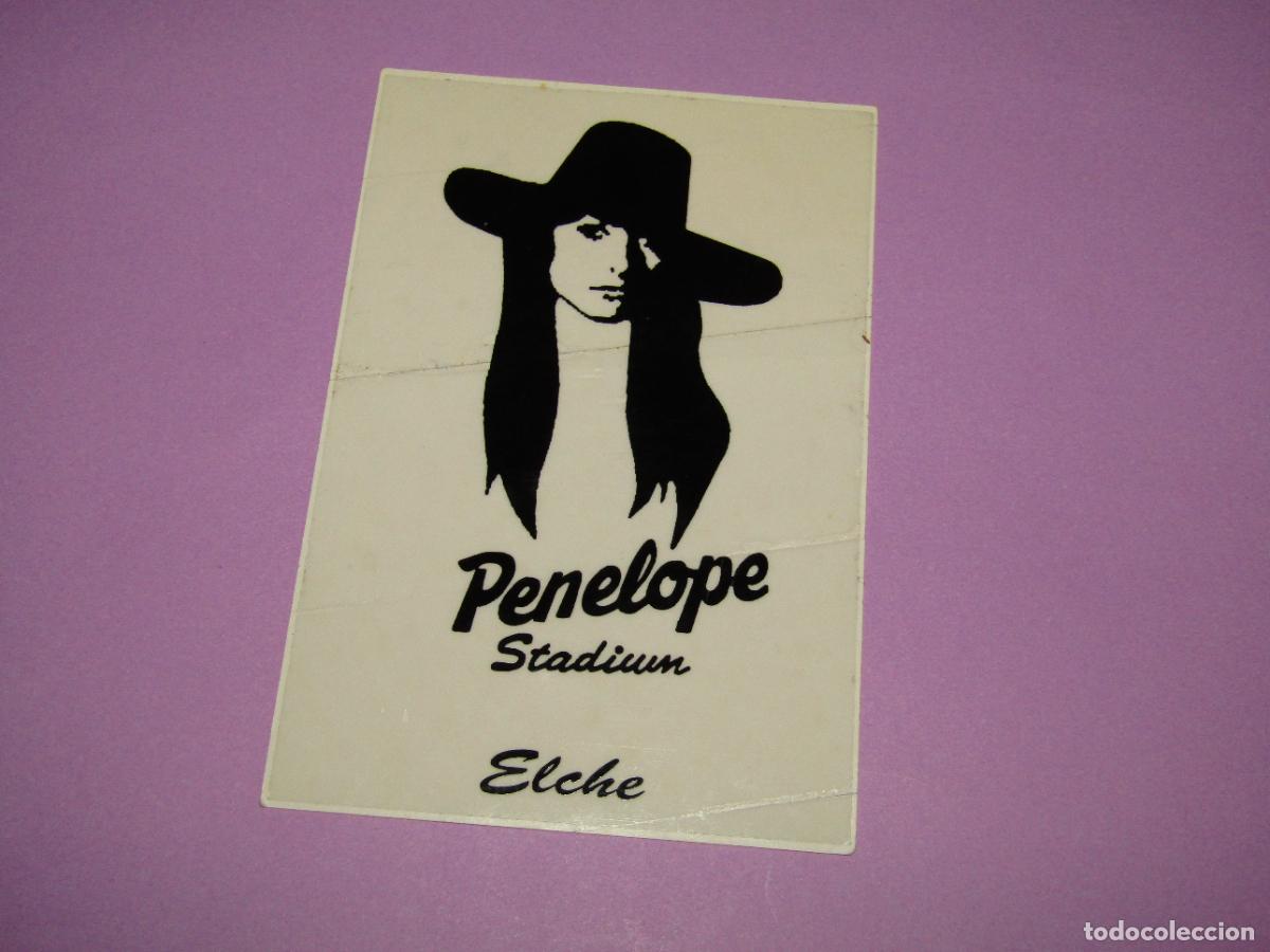 Etiquetas antiguas: Antigua Etiqueta Adhesiva de la Discoteca PENELOPE STADIUM de ELCHE- A&ntilde;o 1990s.