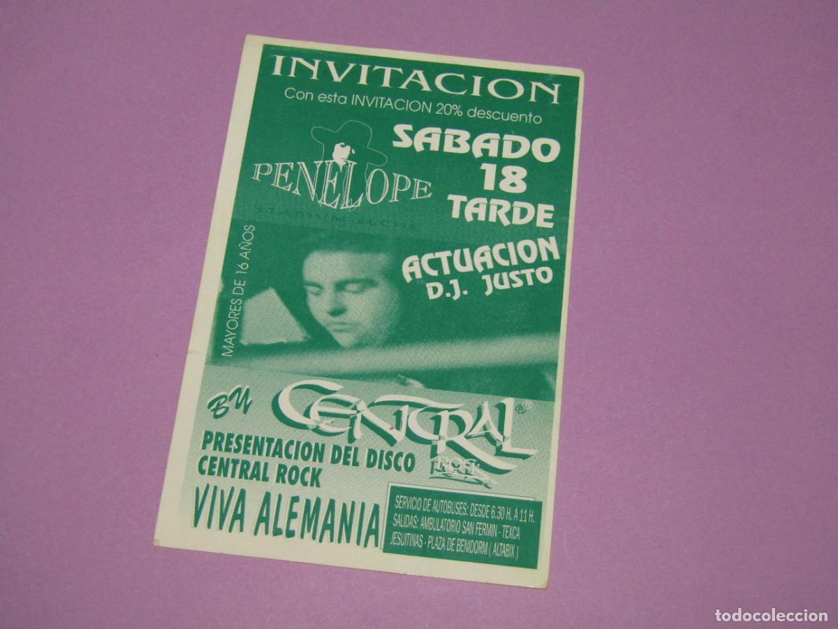 Etiquetas antiguas: Antigua Invitaci&oacute;n FLYER Entrada de la Discoteca PENELOPE STADIUM de BENIDORM - A&ntilde;o 1990s.
