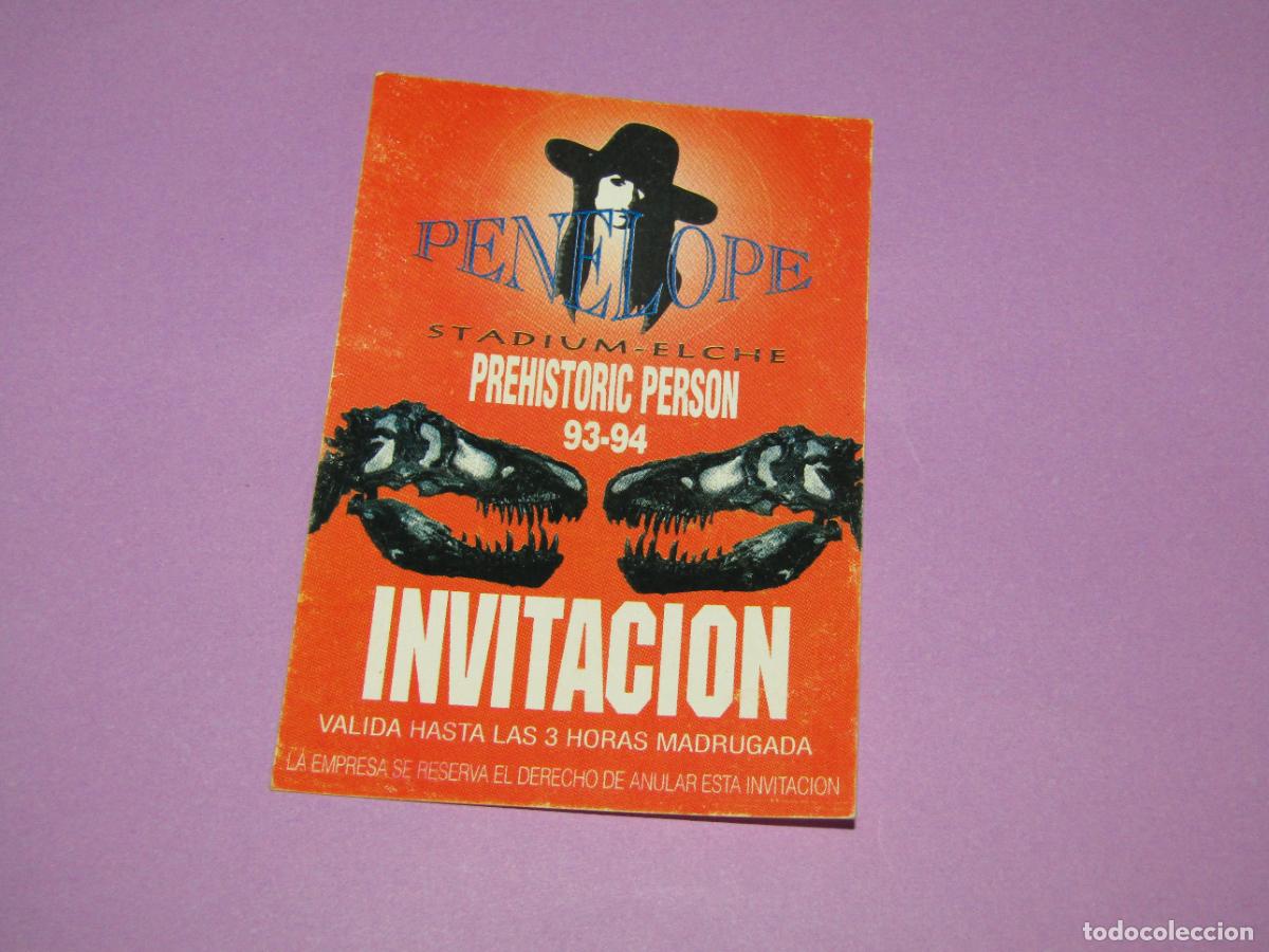 Etiquetas antiguas: Antigua Invitaci&oacute;n FLYER Entrada de la Discoteca PENELOPE STADIUM de ELCHE - A&ntilde;o 1990s.