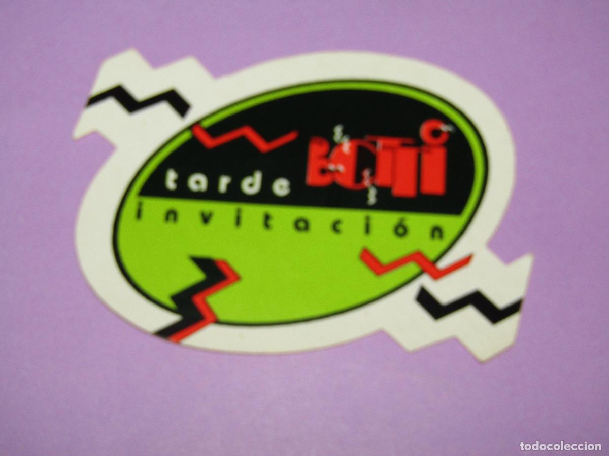 Etiquetas antiguas: Antigua Invitaci&oacute;n FLYER Entrada de la Discoteca BOTI de ELCHE - A&ntilde;o 1990s.