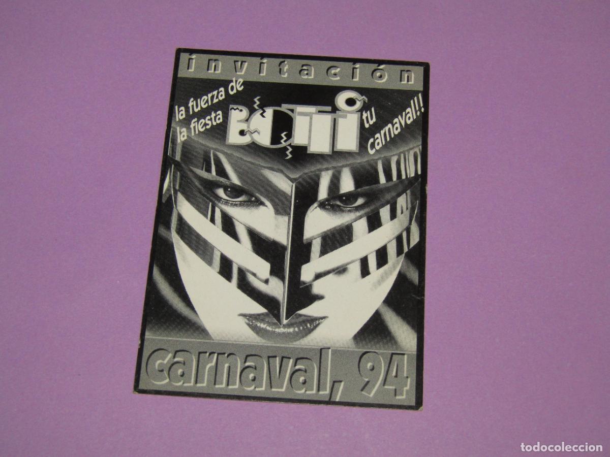 Etiquetas antiguas: Antigua Invitaci&oacute;n FLYER Entrada de la Discoteca BOTI de ELCHE - A&ntilde;o 1994