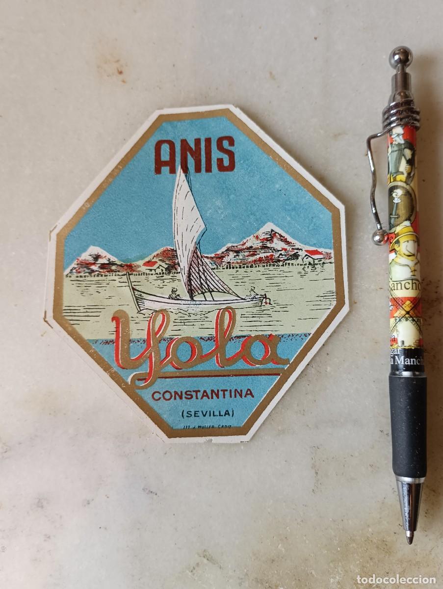 Etiquetas antiguas: Antigua etiqueta anis yola constantina