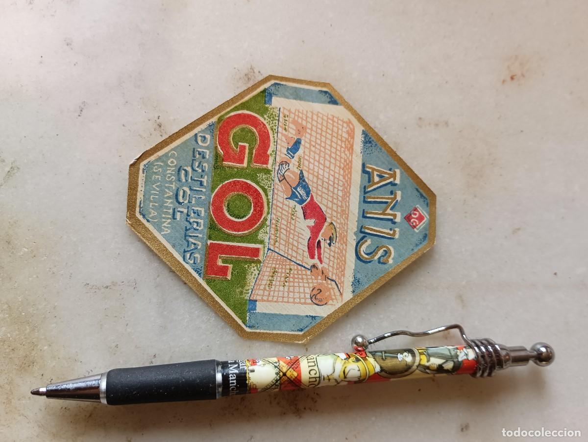 Etiquetas antiguas: Antigua etiqueta anis gol constantina