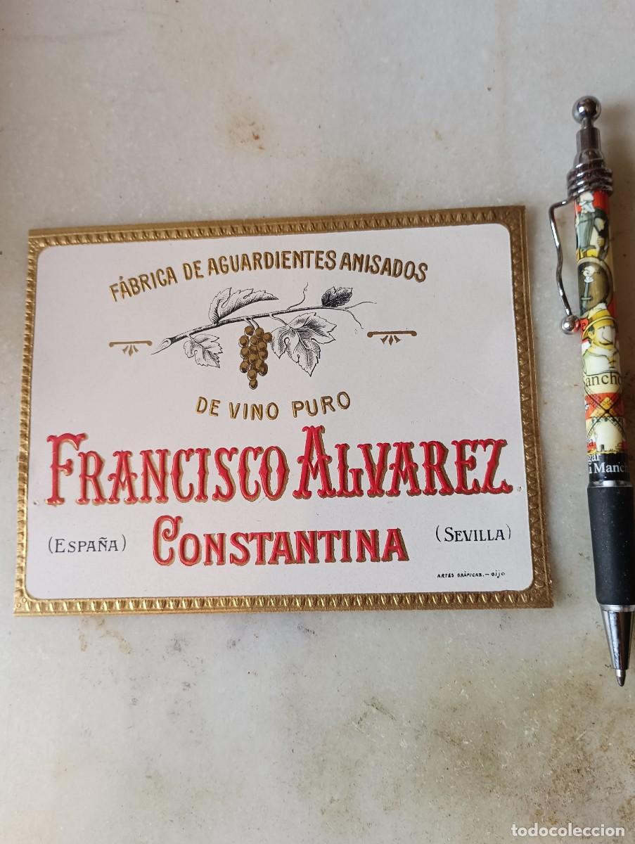 Etiquetas antiguas: Etiqueta anis constantina francisco &Aacute;lvarez
