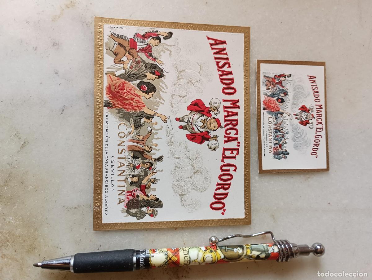 Etiquetas antiguas: Lote etiquetas el gordo an&iacute;s constantina