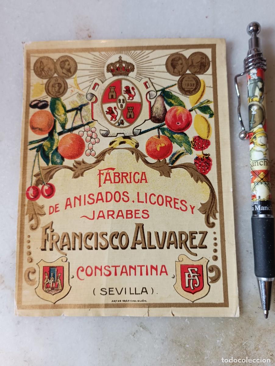 Etiquetas antiguas: Antigua etiqueta anis constantina