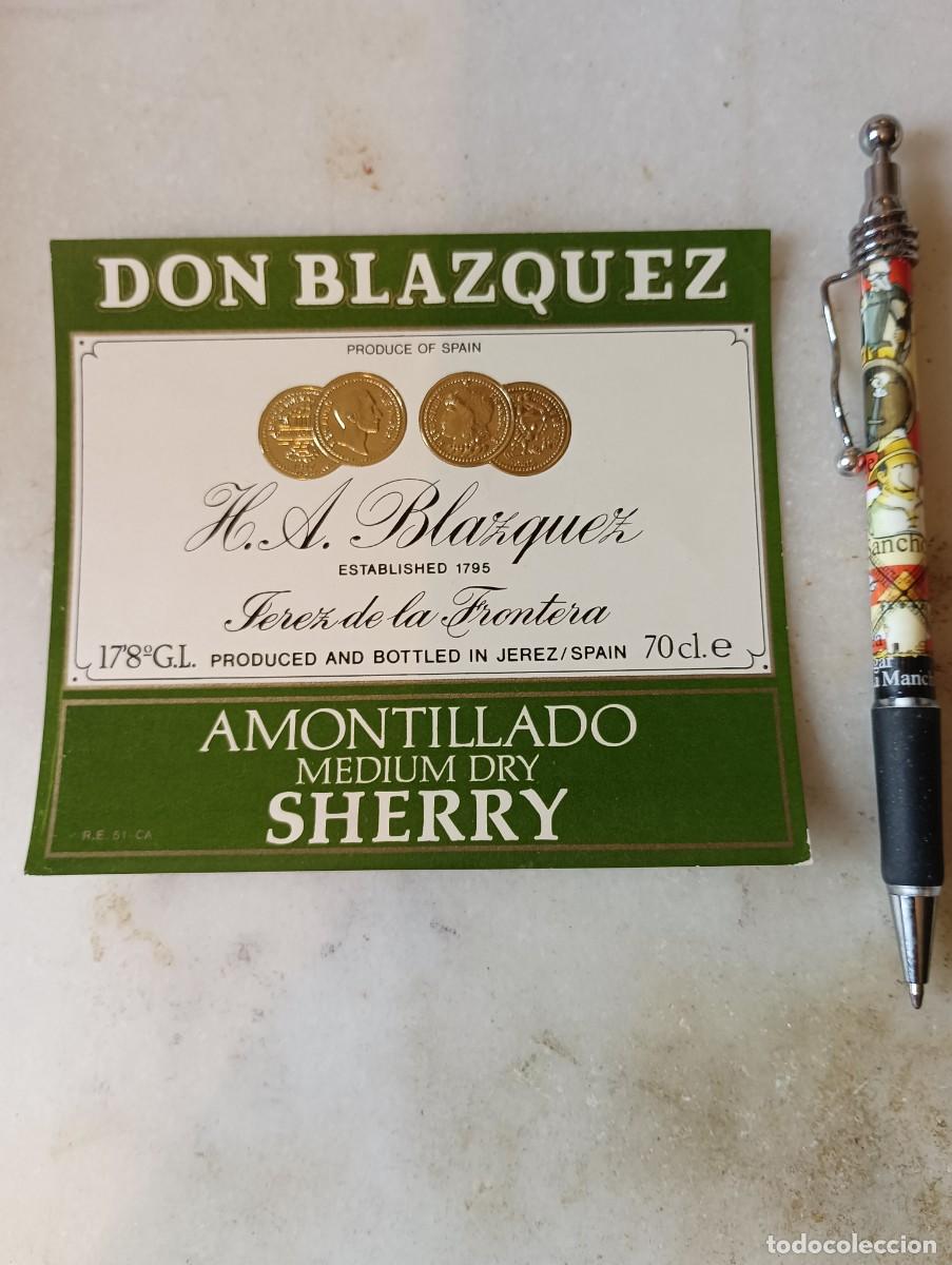 Etiquetas antiguas: Etiqueta amontillado Agust&iacute;n Bl&aacute;zquez jerez
