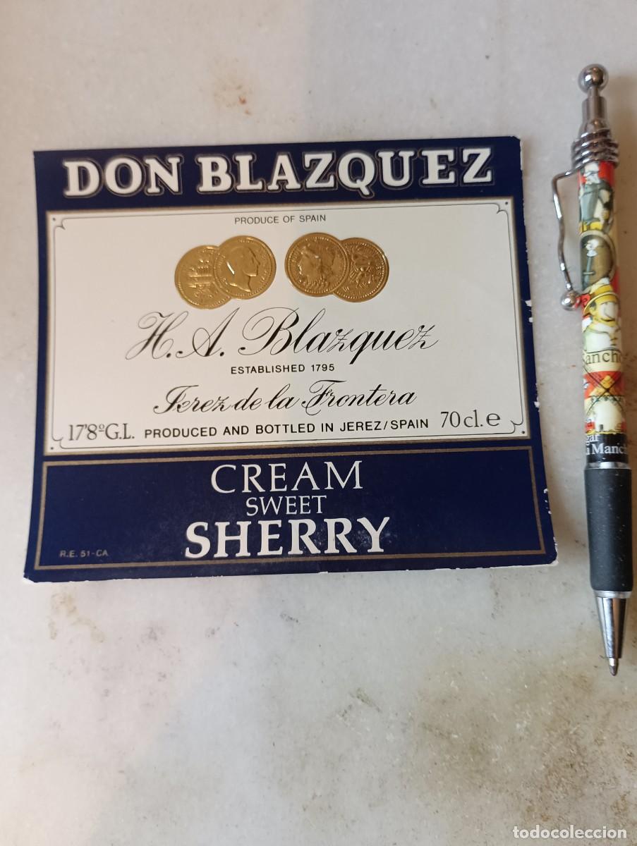 Etiquetas antiguas: Etiqueta vino jerez Agust&iacute;n Bl&aacute;zquez