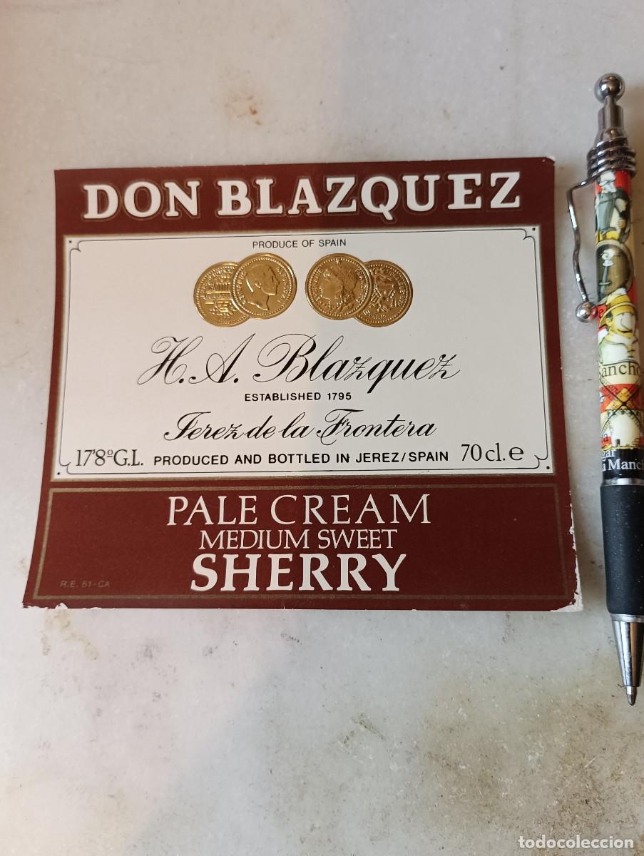 Etiquetas antiguas: Etiqueta vino jerez Agust&iacute;n Bl&aacute;zquez