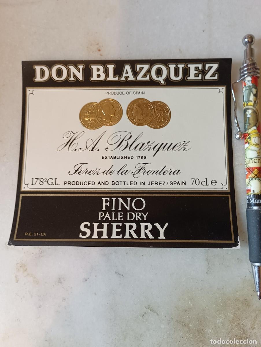 Etiquetas antiguas: Etiqueta vino jerez Agust&iacute;n Bl&aacute;zquez