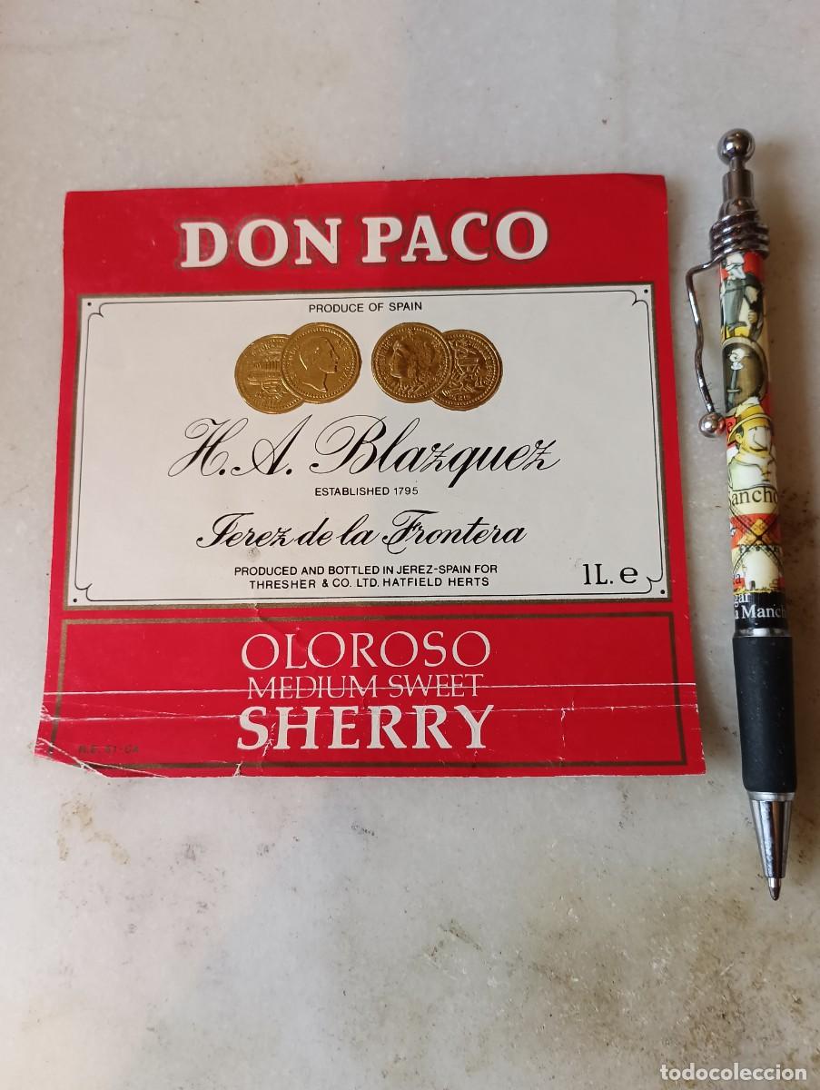 Etiquetas antiguas: Etiqueta vino jerez Agust&iacute;n Bl&aacute;zquez