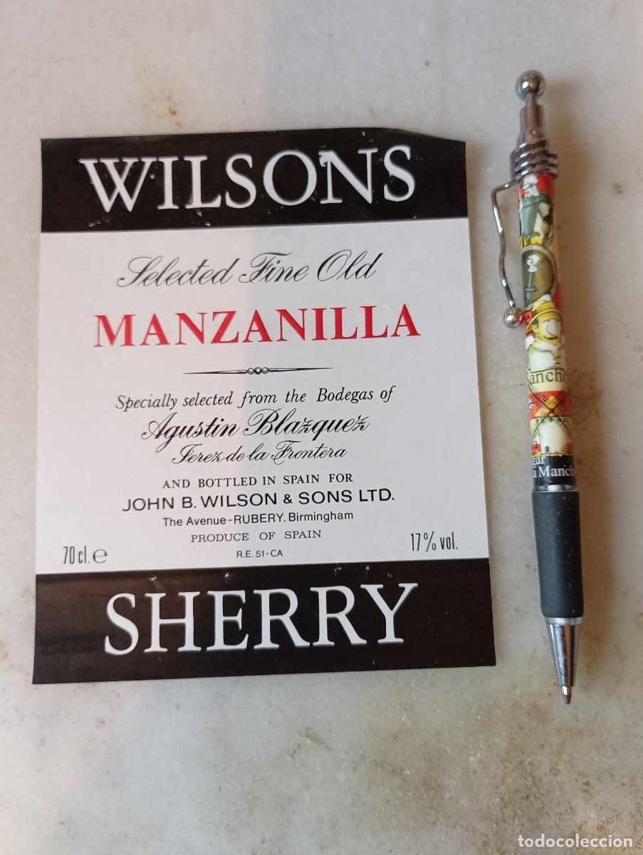 Etiquetas antiguas: Etiqueta vino jerez manzanilla Agust&iacute;n Bl&aacute;zquez