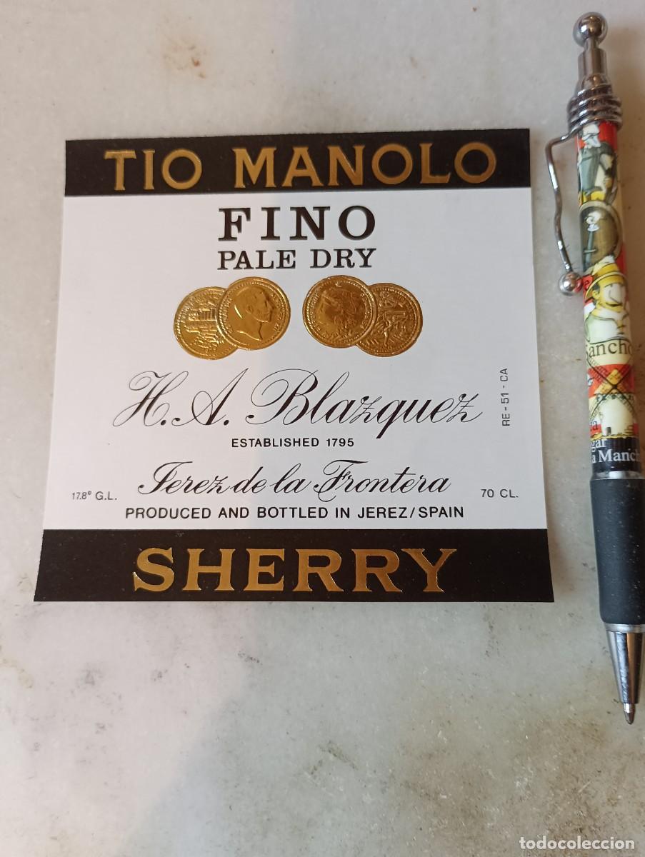 Etiquetas antiguas: Etiqueta vino jerez Agust&iacute;n Bl&aacute;zquez