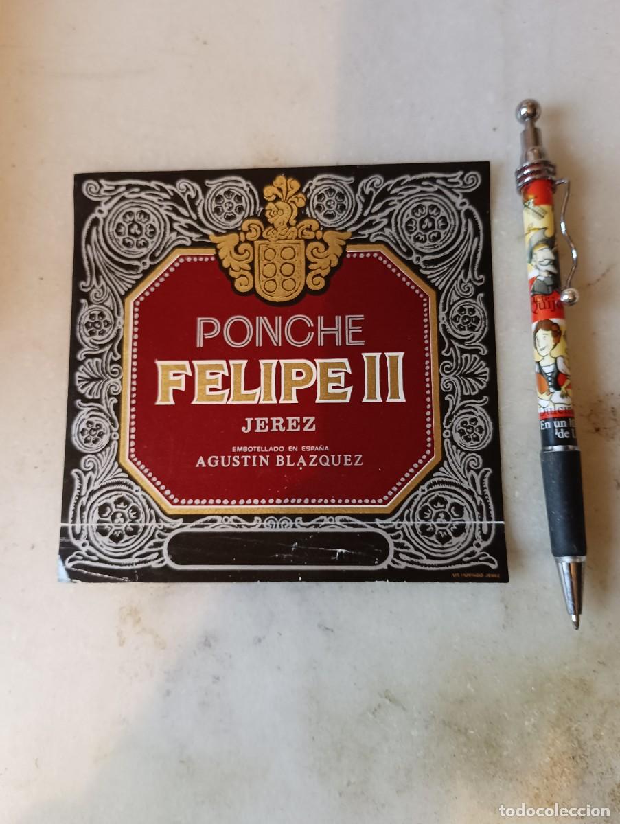 Etiquetas antiguas: Etiqueta ponche jerez Agust&iacute;n Bl&aacute;zquez