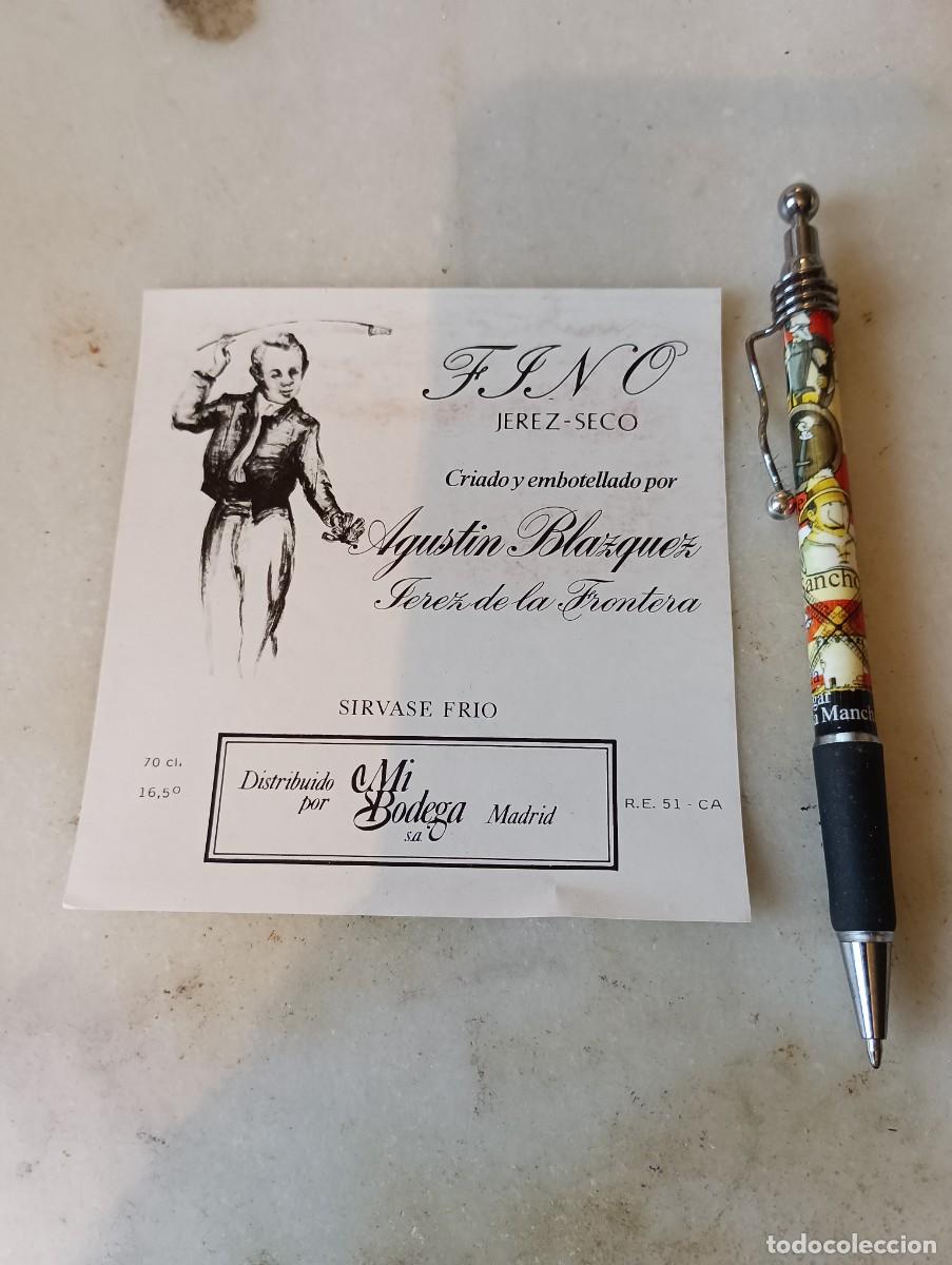 Etiquetas antiguas: Etiqueta vino jerez Agust&iacute;n Bl&aacute;zquez