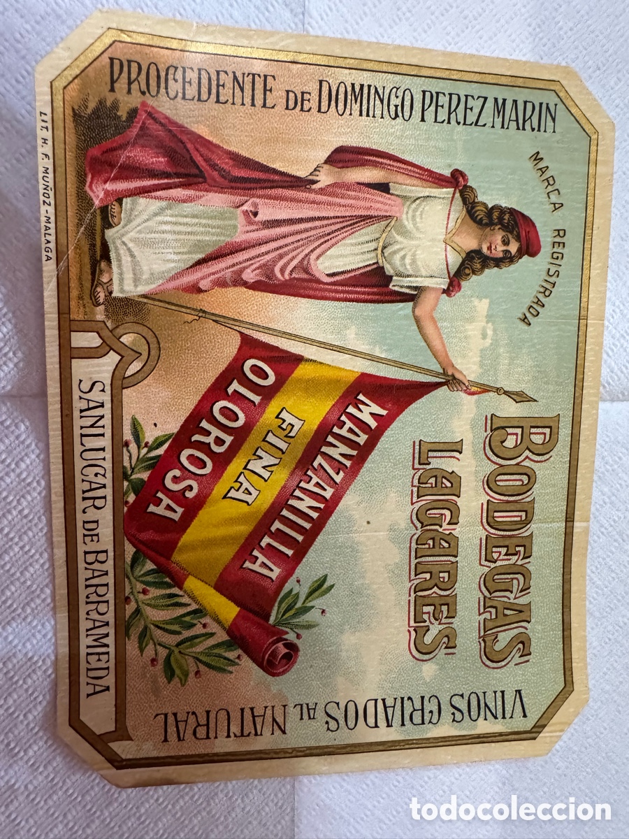 Etiquetas antiguas: Etiqueta de vinos 1898