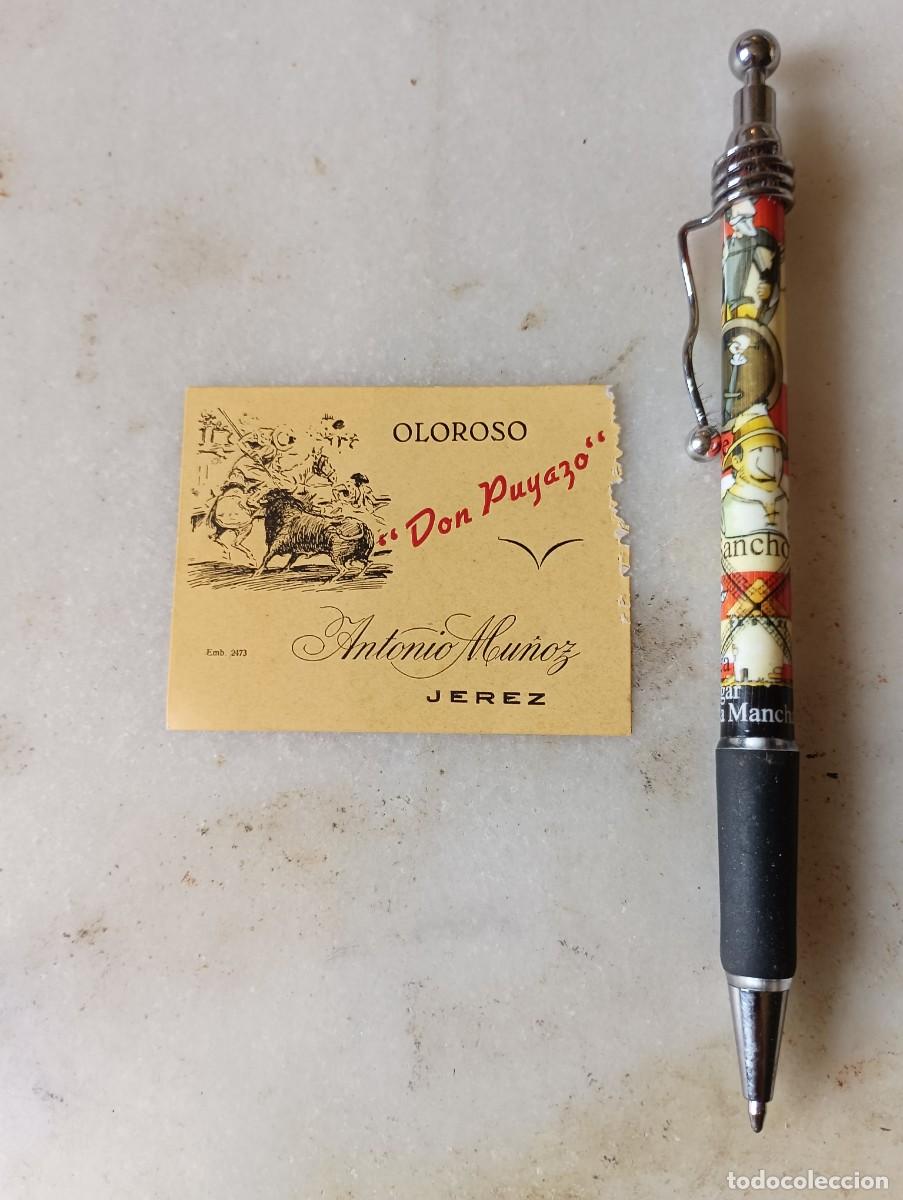 Etiquetas antiguas: Etiqueta vino oloroso don puyazo torero