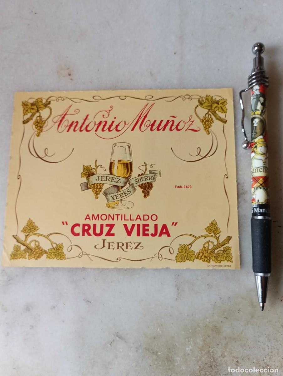 Etiquetas antiguas: Etiqueta vino jerez Antonio Mu&ntilde;oz