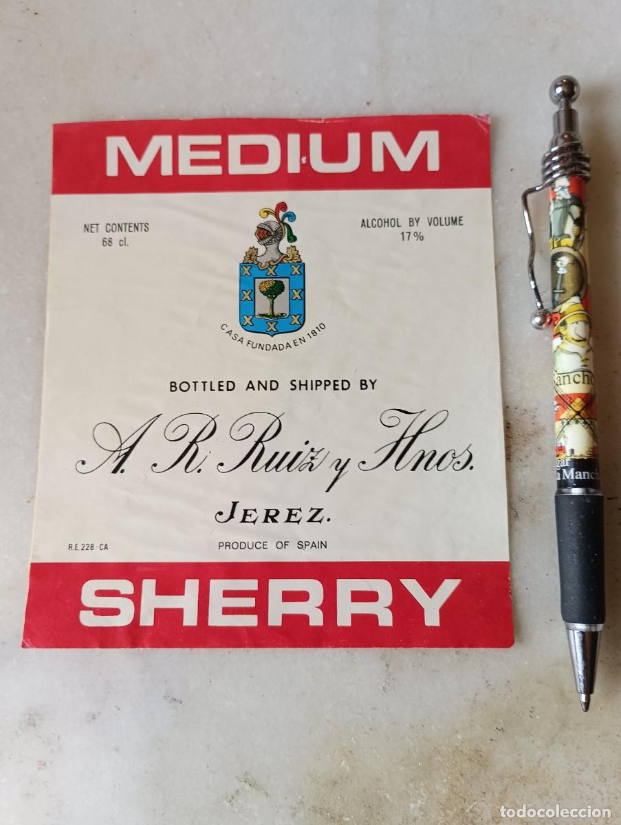 Etiquetas antiguas: Etiqueta vino jerez Antonio rodrigo Ruiz