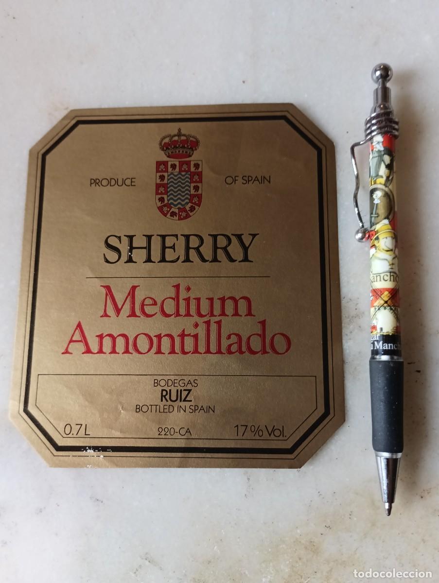 Etiquetas antiguas: Etiqueta vino jerez Ruiz