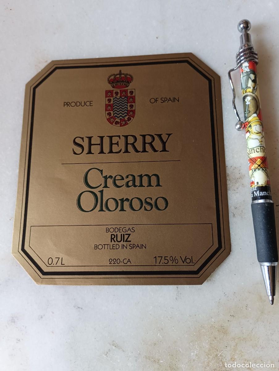 Etiquetas antiguas: Etiqueta vino jerez Ruiz