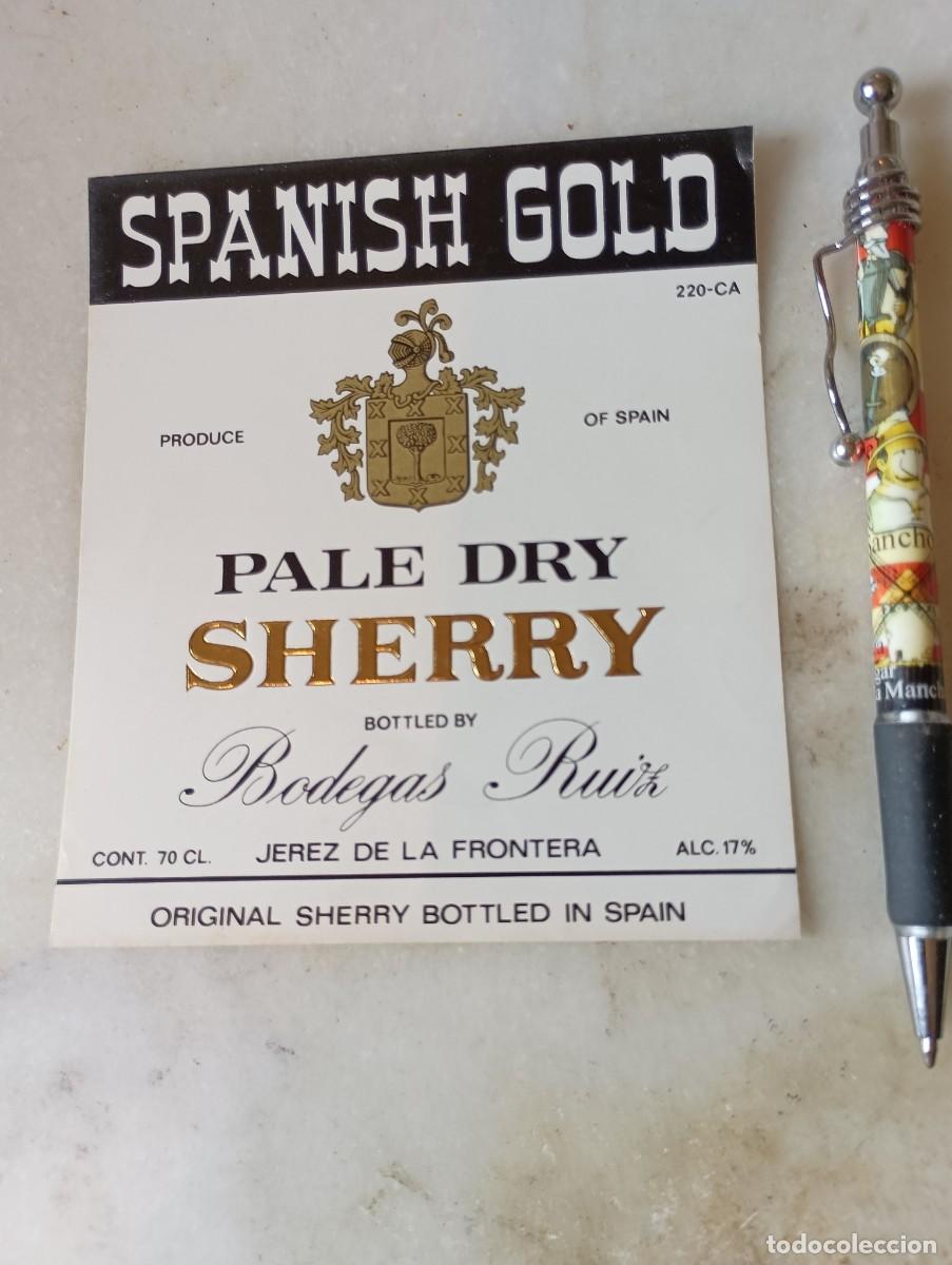Etiquetas antiguas: Etiqueta vino jerez Ruiz