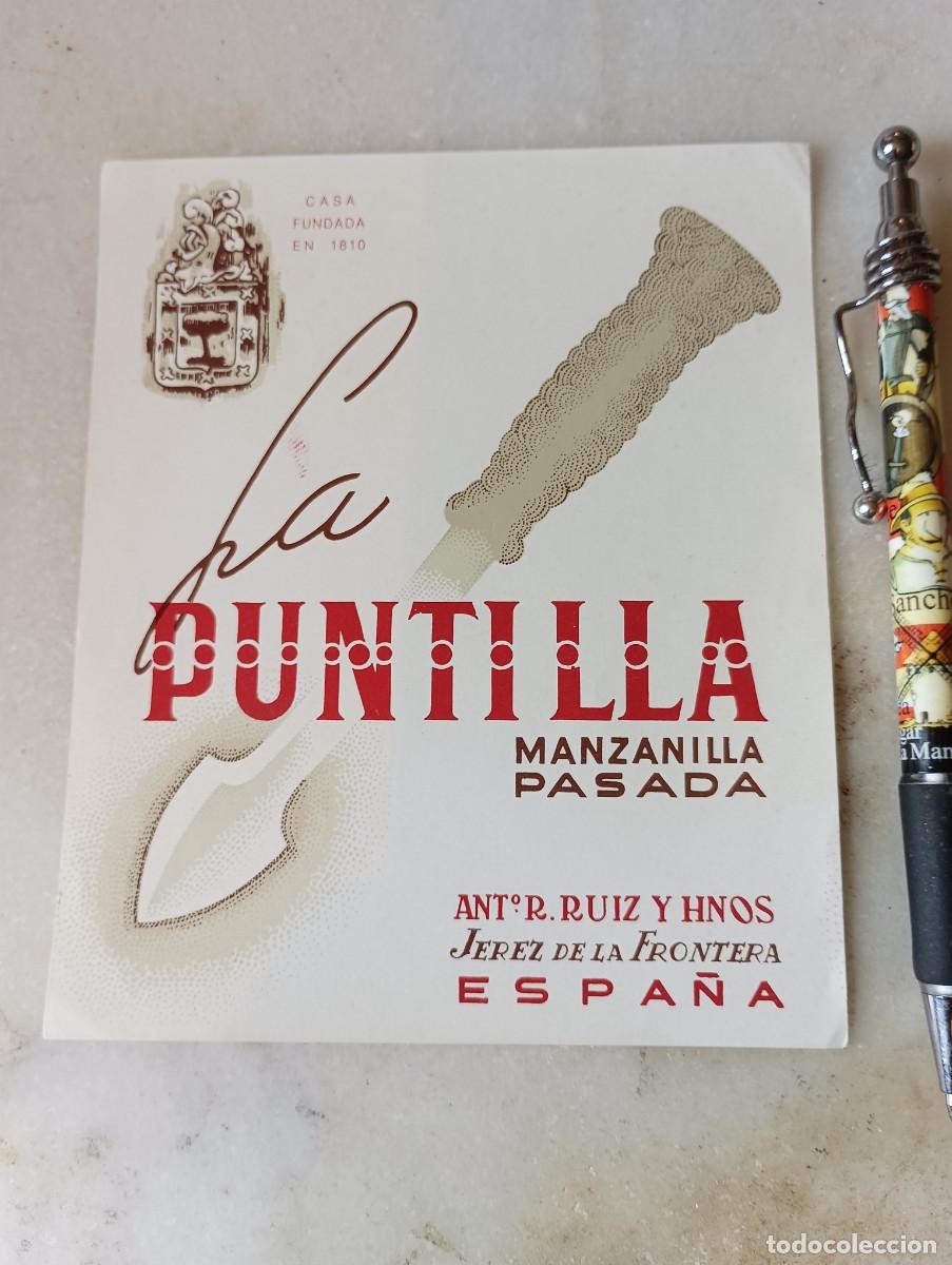 Etiquetas antiguas: Etiqueta manzanilla jerez Antonio rodrigo Ruiz toros puntilla