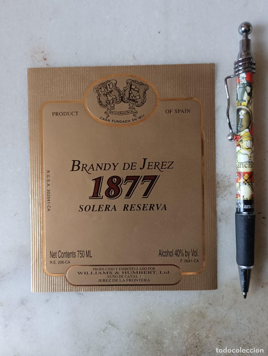 Etiquetas antiguas: Etiqueta vino jerez williams humber brandy