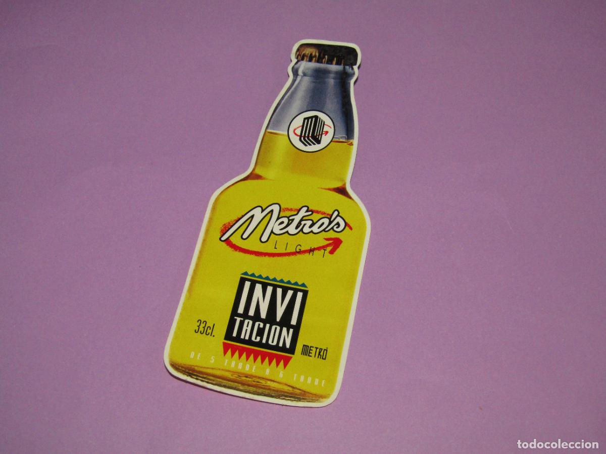 Etiquetas antiguas: Antigua Invitaci&oacute;n FLYER Entrada de la Discoteca METRO de Bigastro - A&ntilde;o 1990s.