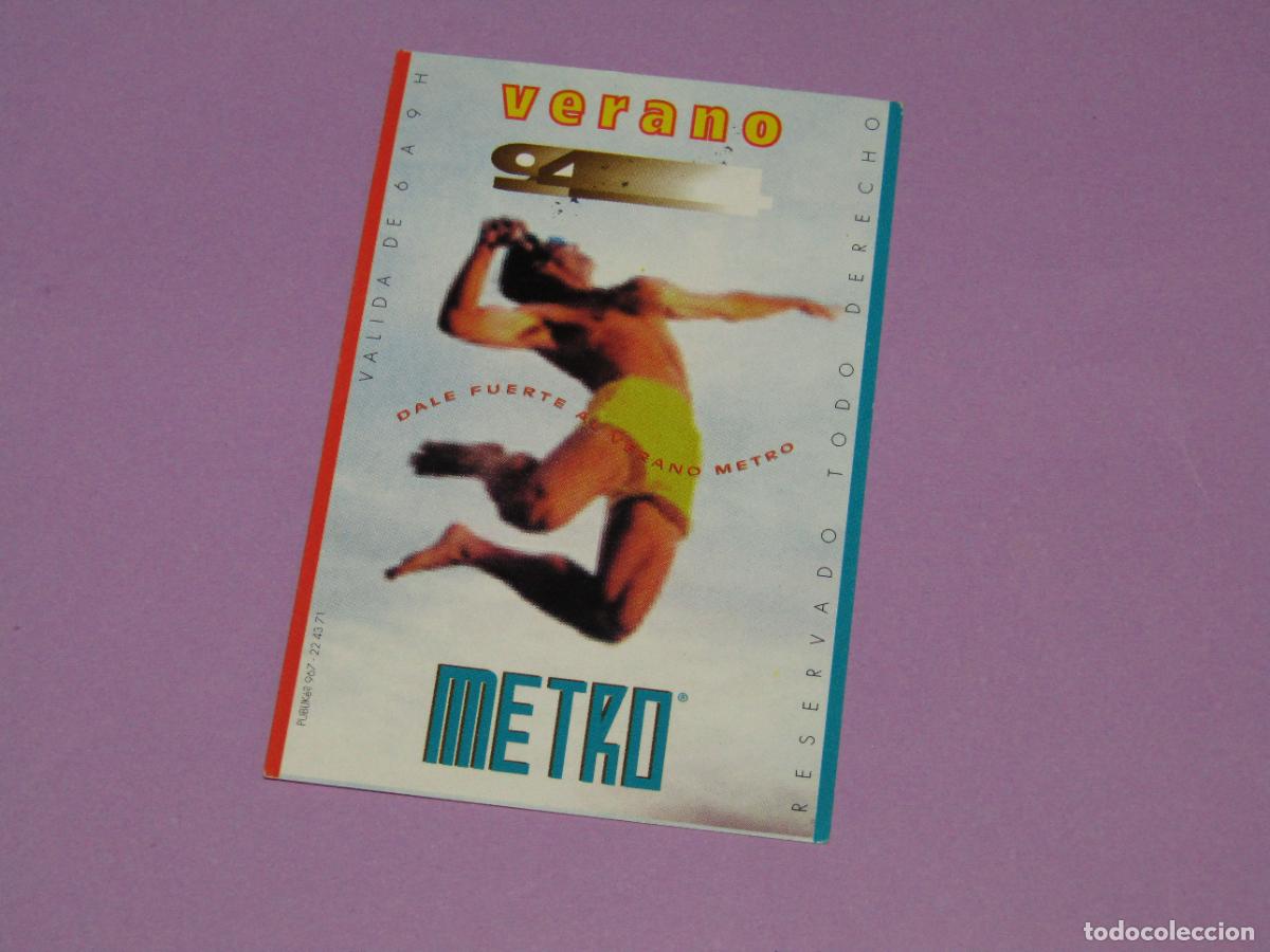 Etiquetas antiguas: Antigua Invitaci&oacute;n FLYER Entrada de la Discoteca METRO de Bigastro - A&ntilde;o 1990s.