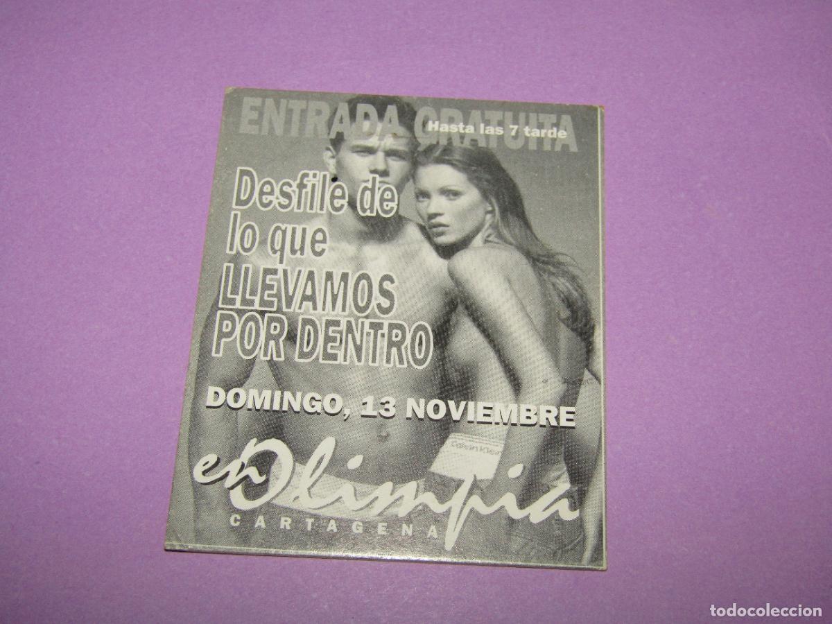 Etiquetas antiguas: Antigua Invitaci&oacute;n FLYER Entrada de la Discoteca OLIMPIA de CARTAGENA - A&ntilde;o 1990s.