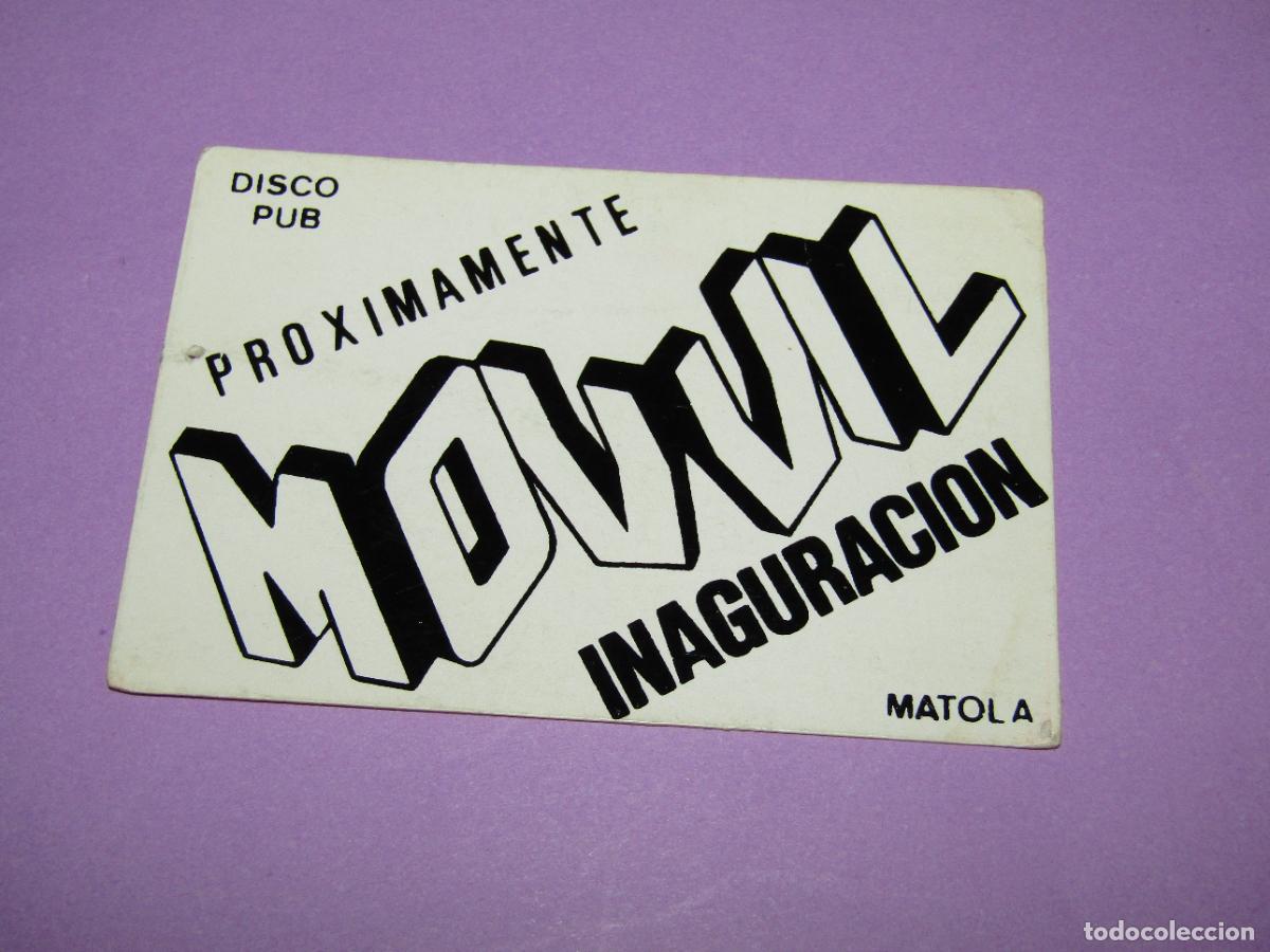 Etiquetas antiguas: Antigua Invitaci&oacute;n FLYER Entrada de la Discoteca Pub MOVIL en MATOLA - A&ntilde;o 1990s.