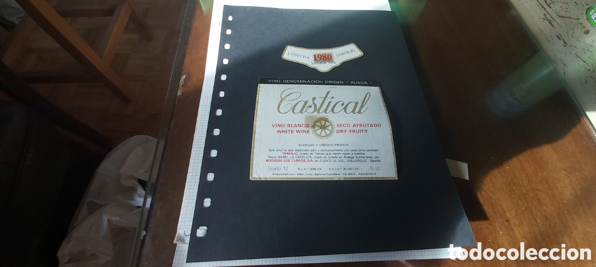 Etiquetas antiguas: ETIQUETA VINO CADTICAL. RUEDA. LA SECA. VALLADOLID. 1980
