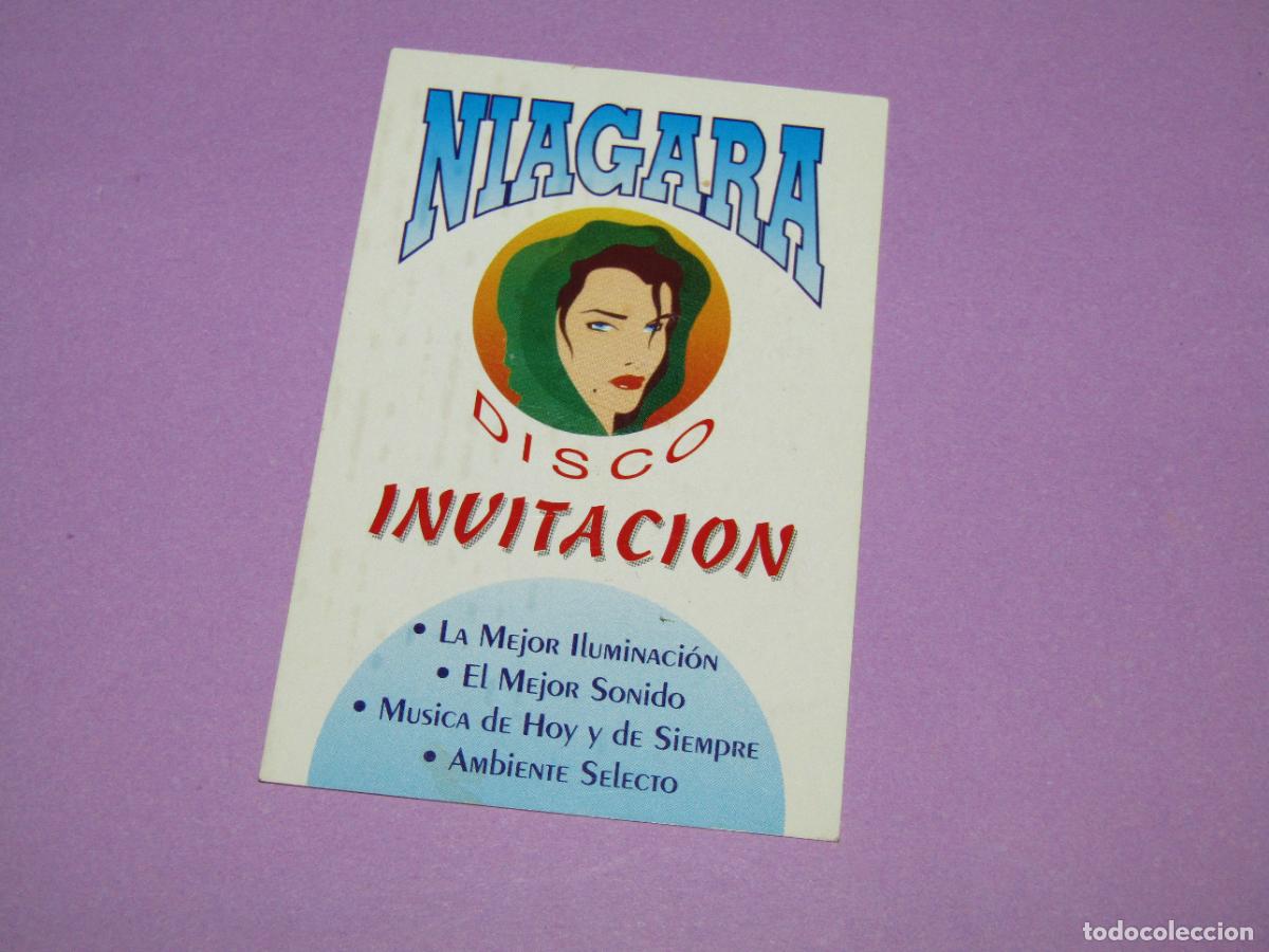 Etiquetas antiguas: Antigua Invitaci&oacute;n FLYER Entrada de la Discoteca NIAGARA de TORREVIEJA - A&ntilde;o 1990s.