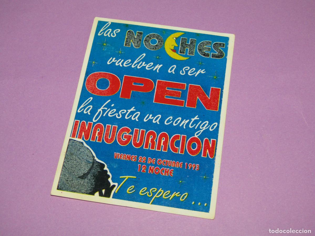 Etiquetas antiguas: Antigua Invitaci&oacute;n FLYER Entrada de la Discoteca OPEN en La Albufereta - A&ntilde;o 1990s.
